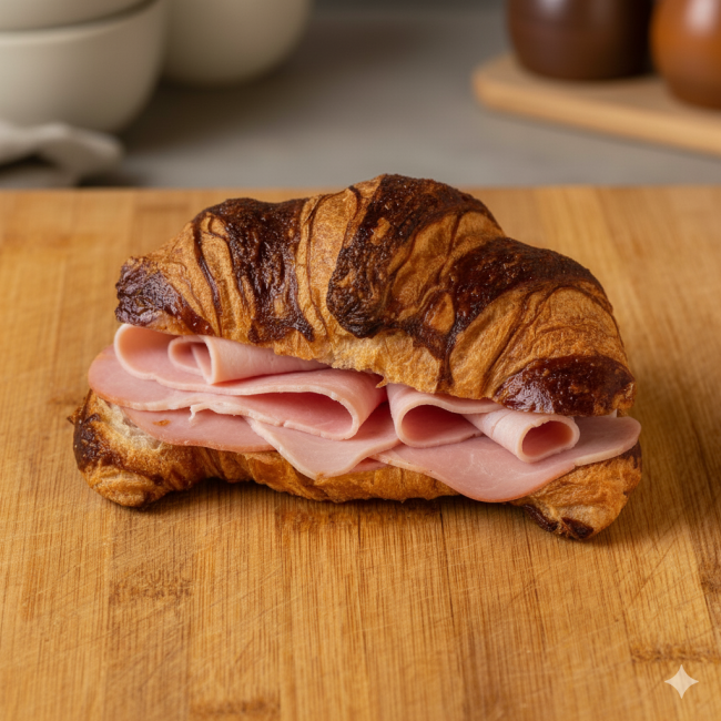 Croissant Salato Farcito al Prosciutto Cotto