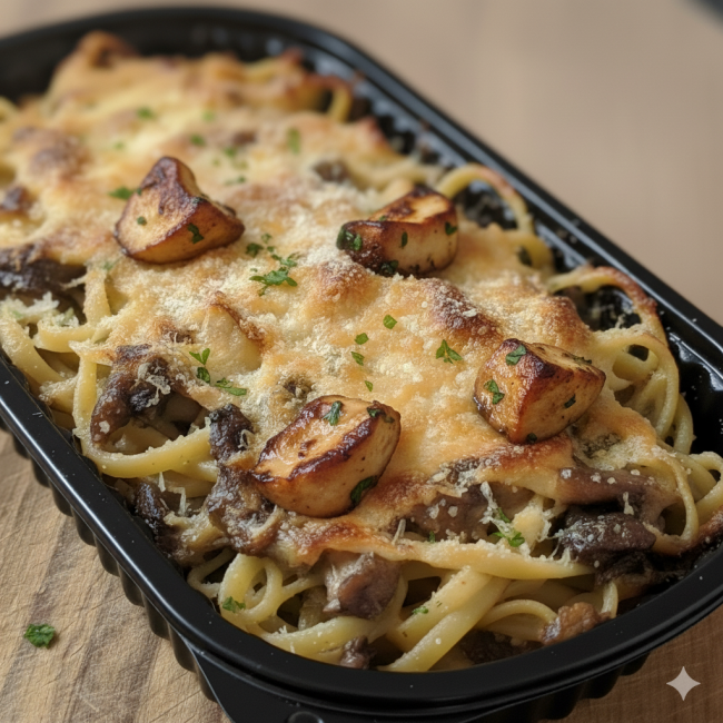 Tagliolini BB al Gratin con Porcini Trifolati