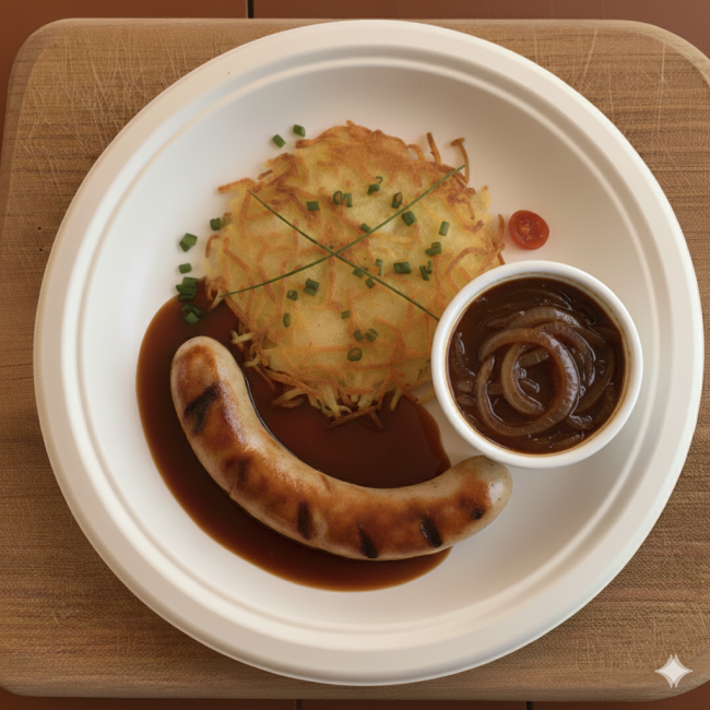 Rösti con Bratwurst